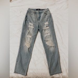 7 Long women’s curvy high rise vintage stretch blue jeans TALL